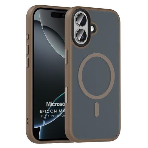 Microsonic Apple iPhone 17 Kılıf Epicon MagSafe Kahverengi