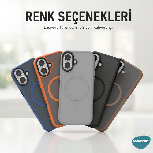 Microsonic Apple iPhone 17 Kılıf Epicon MagSafe Kahverengi