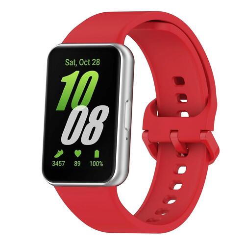 Microsonic Samsung Galaxy Fit 3 Kordon Silicone Sport Band Kırmızı