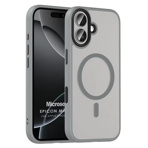 Microsonic Apple iPhone 17 Kılıf Epicon MagSafe Gri