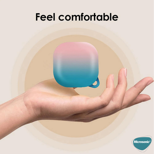 Microsonic Samsung Galaxy Buds Core Kılıf Degrade Rubber Siyah Kırmızı