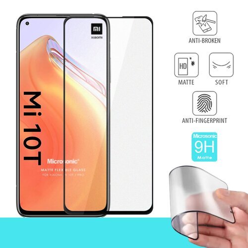 Microsonic Xiaomi Mi 10T Pro Seramik Matte Flexible Ekran Koruyucu Siyah