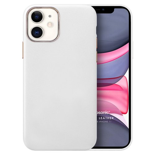 Microsonic Apple iPhone 11 Kılıf Luxury Leather Beyaz