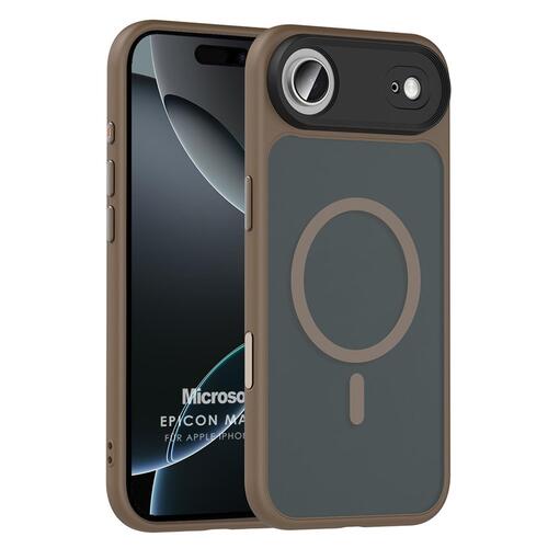 Microsonic Apple iPhone 17 Air Kılıf Epicon MagSafe Kahverengi