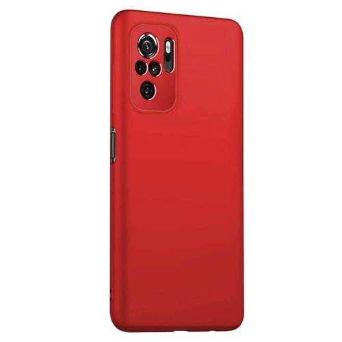 Microsonic Matte Silicone Xiaomi Redmi Note 10S Kılıf Kırmızı