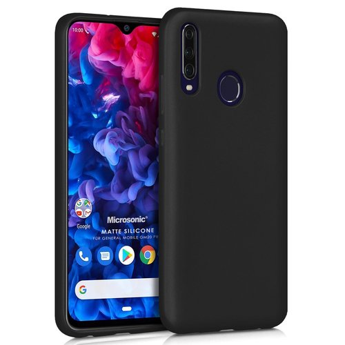 Microsonic Matte Silicone General Mobile GM 20 Pro Kılıf Siyah