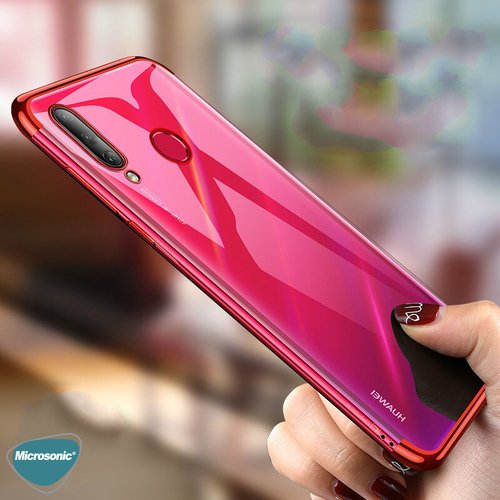 Microsonic Huawei Honor 9X Kılıf Skyfall Transparent Clear Rose Gold