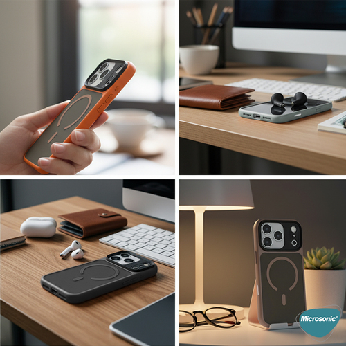 Microsonic Apple iPhone 17 Pro Kılıf Epicon MagSafe Kahverengi
