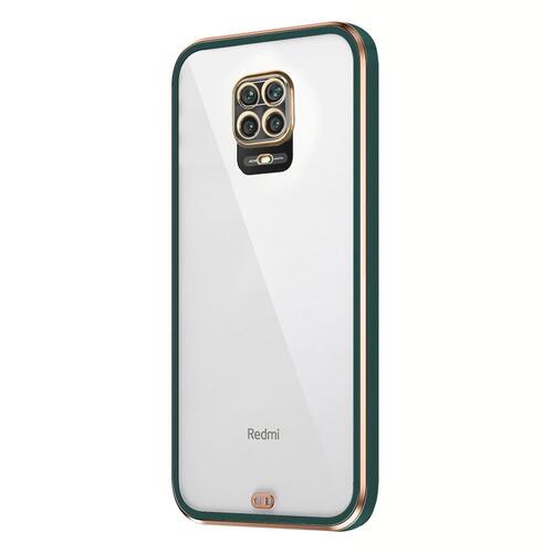 Microsonic Xiaomi Redmi Note 9 Pro Kılıf Laser Plated Soft Koyu Yeşil