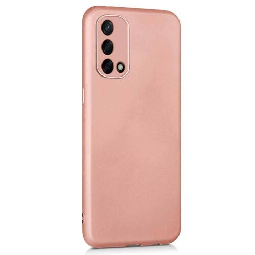 Microsonic Matte Silicone Oppo A74 4G Kılıf Rose Gold