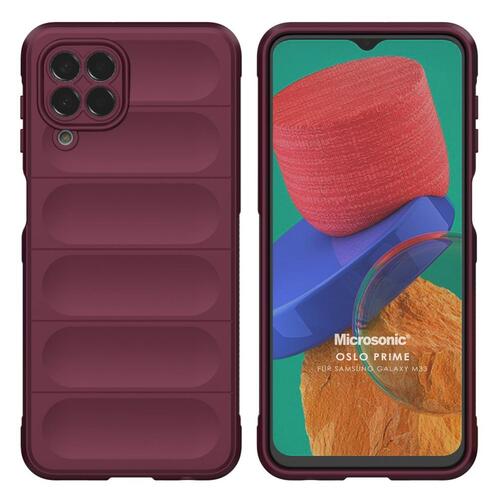 Microsonic Samsung Galaxy M33 Kılıf Oslo Prime Bordo