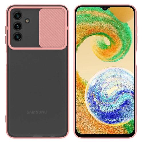 Microsonic Samsung Galaxy A04S Kılıf Slide Camera Lens Protection Pembe