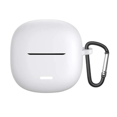 Microsonic Xiaomi Redmi Buds 8 Lite Kılıf Askılı Mat Silikon Beyaz