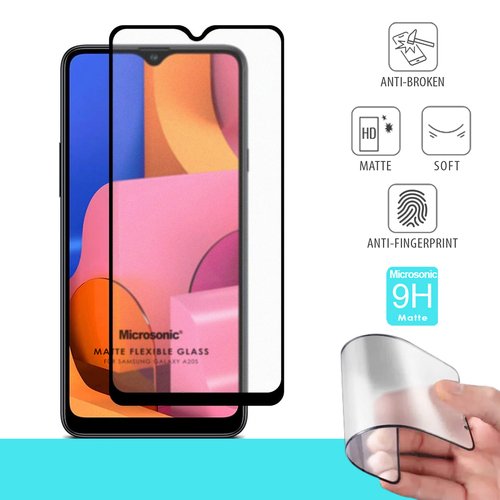 Microsonic Samsung Galaxy A20s Seramik Matte Flexible Ekran Koruyucu Siyah