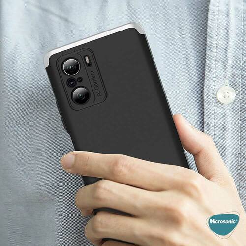 Microsonic Xiaomi Mi 11i Kılıf Double Dip 360 Protective Siyah Kırmızı