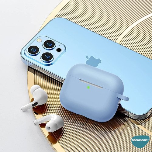 Microsonic AirPods Pro 2.Nesil Kılıf Askılı Mat Silikon Açık Yeşil