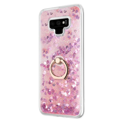 Microsonic Samsung Galaxy Note 9 Kılıf Glitter Liquid Holder Pembe