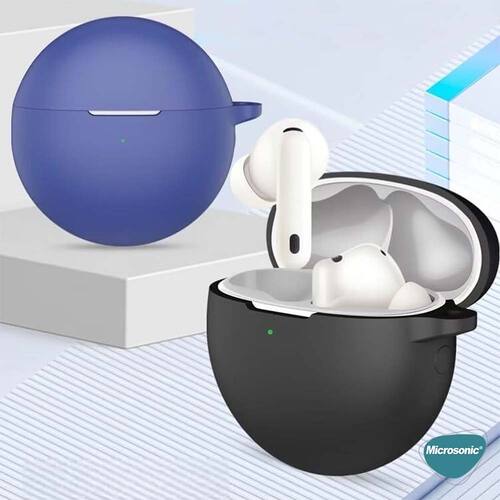 Microsonic Huawei FreeBuds 7i Mat Silikon Kılıf Mavi