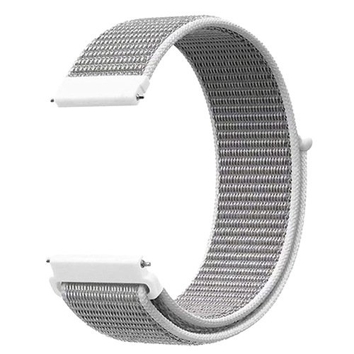 Microsonic Amazfit Bip 5 Hasırlı Kordon Woven Sport Loop Beyaz