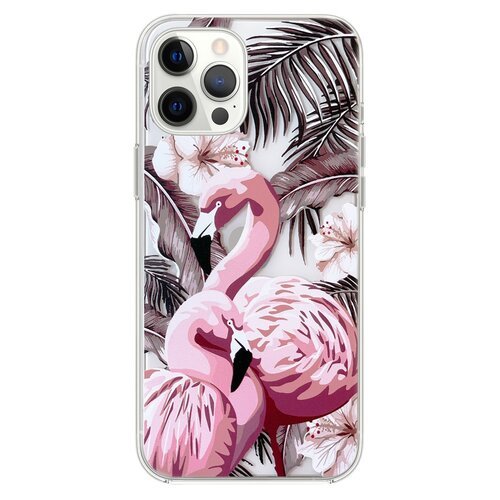 Microsonic iPhone 12 Pro Desenli Kılıf Flamingo