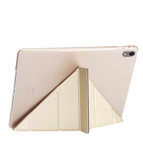 Microsonic Apple iPad Pro 11'' 2018 (A1980-A2013-A1934-A1979) Folding Origami Design Kılıf Gold