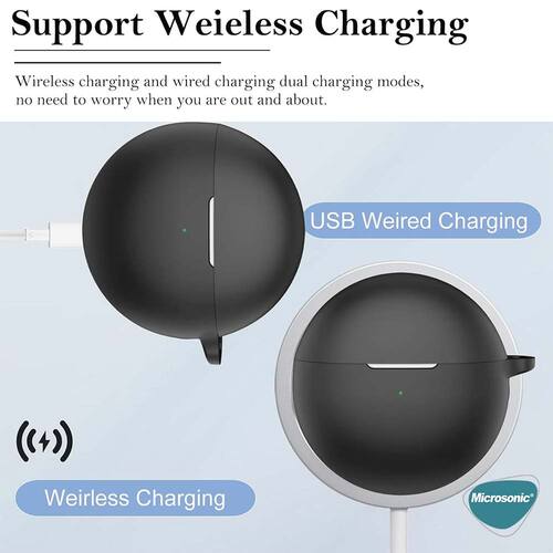 Microsonic Huawei FreeBuds 7i Mat Silikon Kılıf Siyah