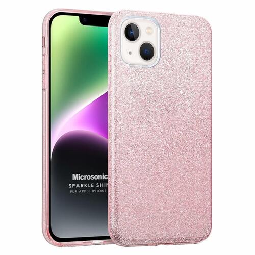 Microsonic Apple iPhone 14 Plus Kılıf Sparkle Shiny Rose Gold