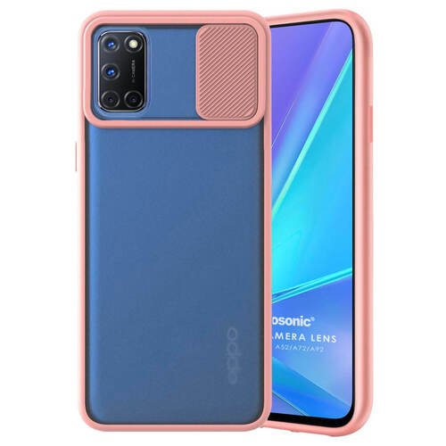 Microsonic Oppo A92 Kılıf Slide Camera Lens Protection Rose Gold