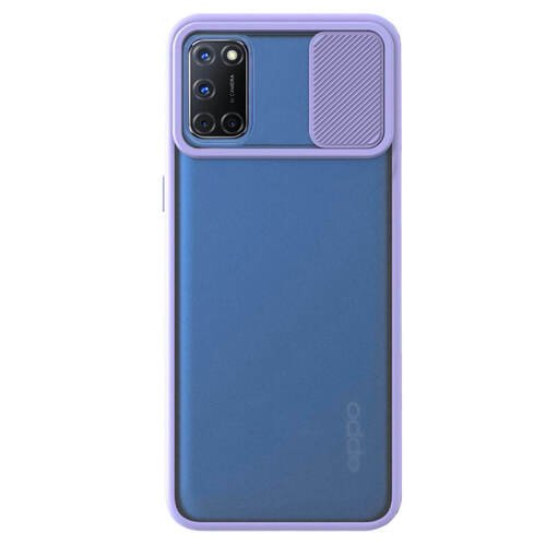 Microsonic Oppo A92 Kılıf Slide Camera Lens Protection Lila