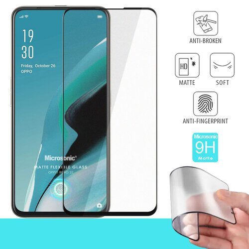 Microsonic Oppo Reno 2Z Seramik Matte Flexible Ekran Koruyucu Siyah