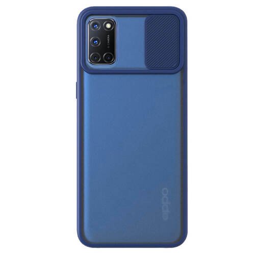 Microsonic Oppo A92 Kılıf Slide Camera Lens Protection Lacivert