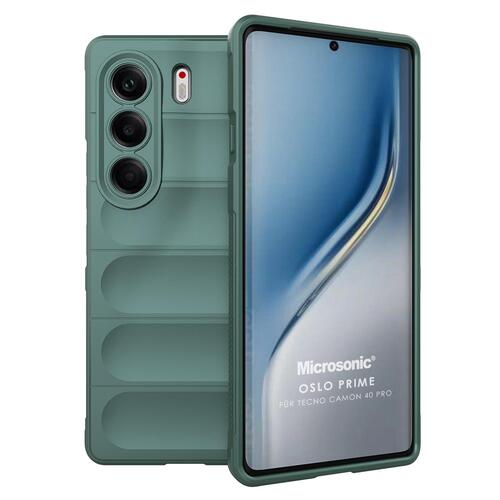 Microsonic TECNO Camon 40 Pro Kılıf Oslo Prime Yeşil