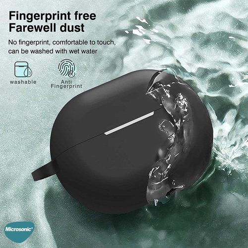 Microsonic Huawei FreeBuds Pro Mat Silikon Kılıf Koyu Yeşil