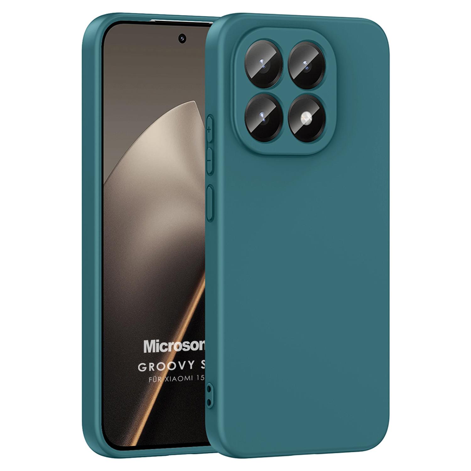 Microsonic Xiaomi 15T Kılıf Groovy Soft Koyu Yeşil