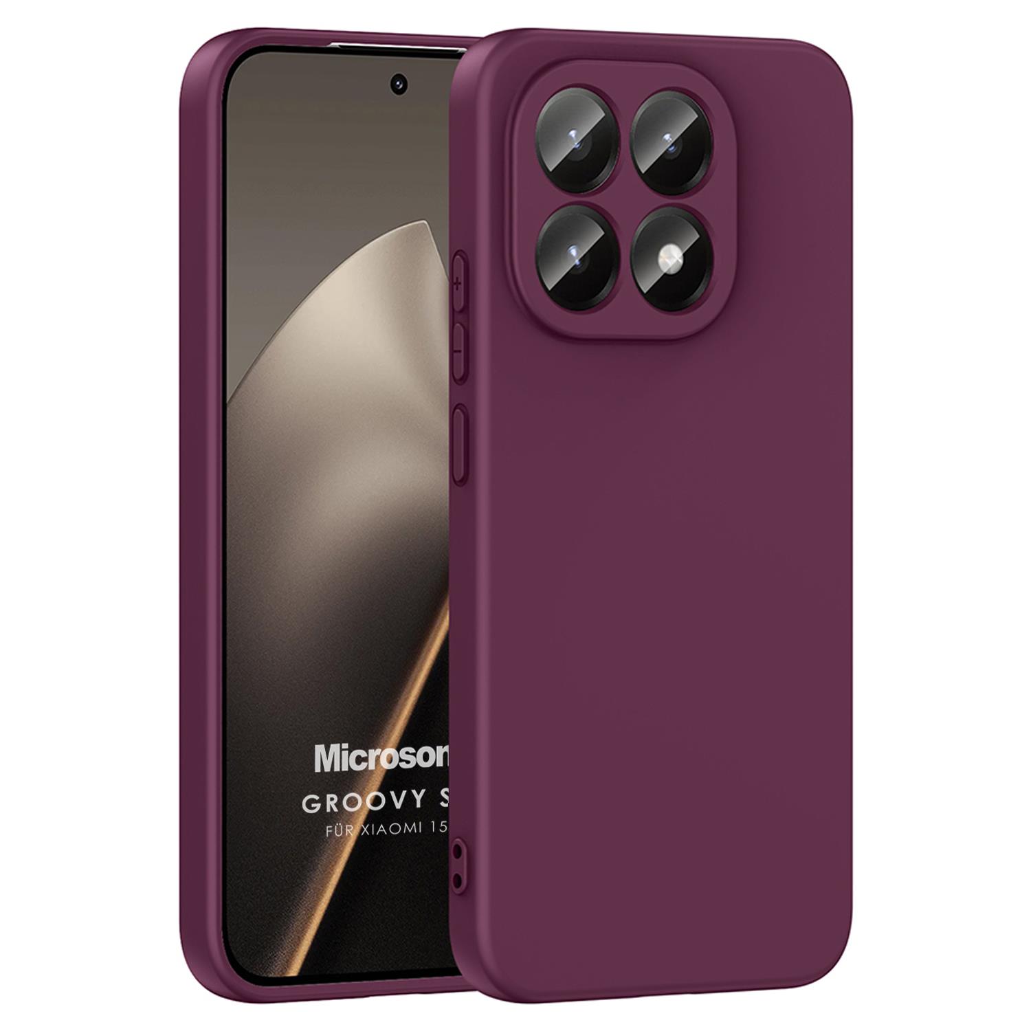Microsonic Xiaomi 15T Kılıf Groovy Soft Mor