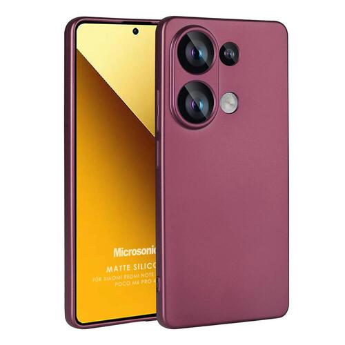 Microsonic Matte Silicone Xiaomi Redmi Note 13 4G Kılıf Mor