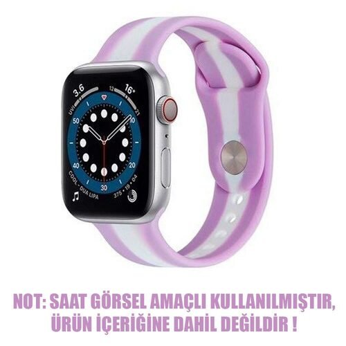 Microsonic Apple Watch Series 7 41mm Kordon Town Stripe Lila