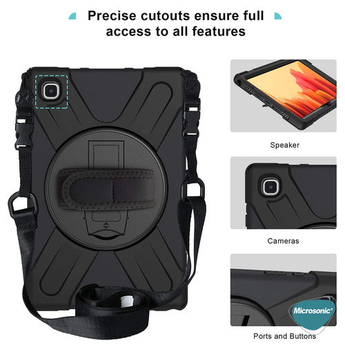 Microsonic Samsung Galaxy Tab S10 FE Plus Kılıf Heavy Defender Siyah