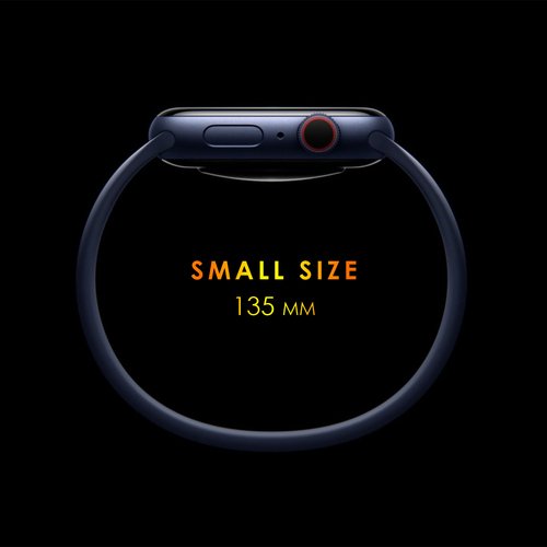 Microsonic Apple Watch SE 2022 40mm Kordon, (Small Size, 135mm) New Solo Loop Kırmızı