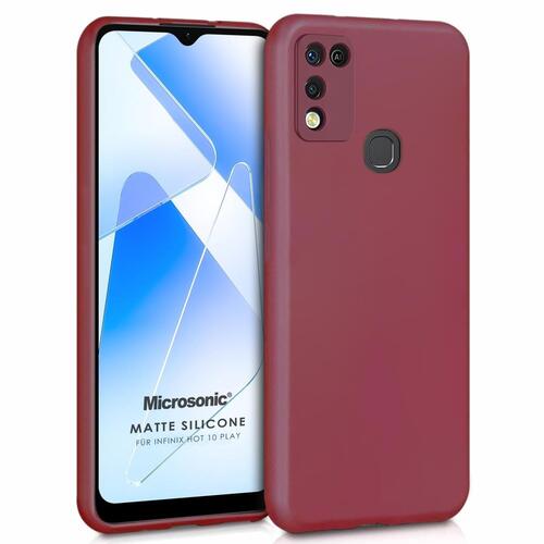 Microsonic Matte Silicone Infinix Hot 10 Play Kılıf Mor