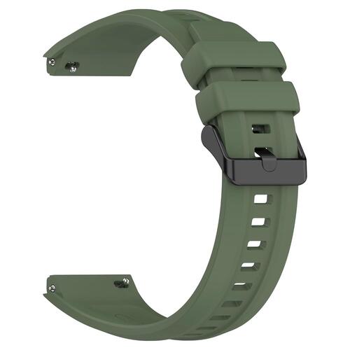 Microsonic Huawei Watch GT5 Pro 42mm Kordon, Silicone SwiftBands Haki