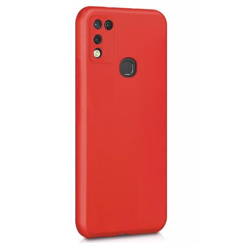 Microsonic Matte Silicone Infinix Hot 10 Play Kılıf Kırmızı