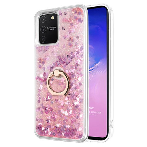 Microsonic Samsung Galaxy S10 Lite Kılıf Glitter Liquid Holder Pembe