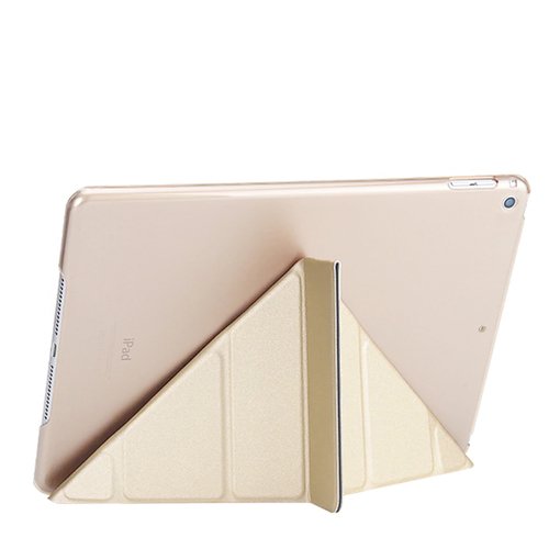 Microsonic Apple iPad 9.7 2018 (A1893-A1954) Folding Origami Design Kılıf Gold