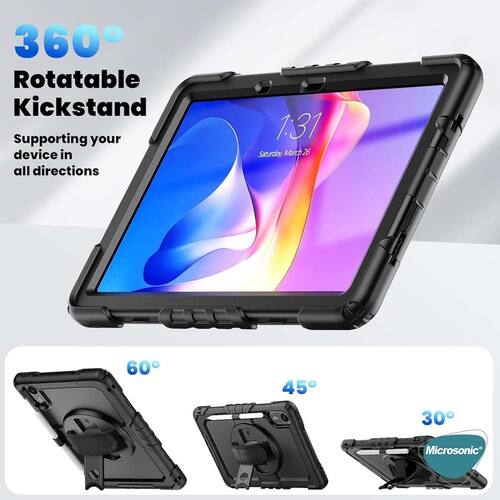 Microsonic Xiaomi Redmi Pad 2 Kılıf Heavy Defender Siyah