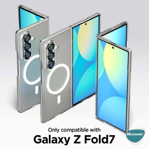 Microsonic Samsung Galaxy Z Fold 7 Kılıf MagSafe Clear Soft Şeffaf