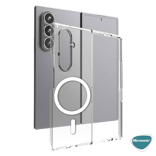 Microsonic Samsung Galaxy Z Fold 7 Kılıf MagSafe Clear Soft Şeffaf