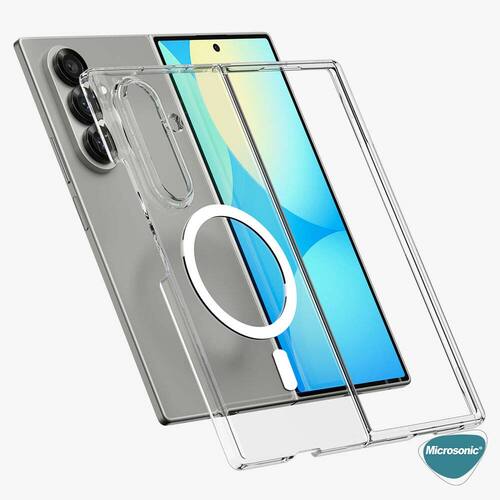 Microsonic Samsung Galaxy Z Fold 6 Kılıf MagSafe Clear Soft Şeffaf