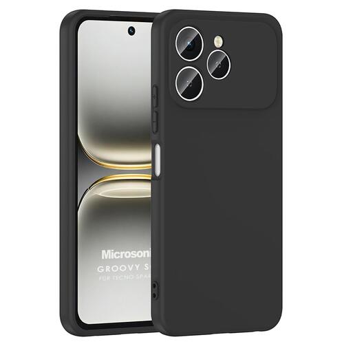 Microsonic TECNO Spark 40 Kılıf Groovy Soft Siyah
