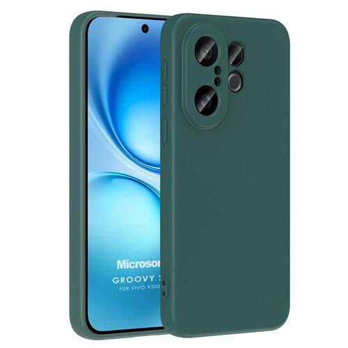 Microsonic Vivo X200 FE 5G Kılıf Groovy Soft Koyu Yeşil